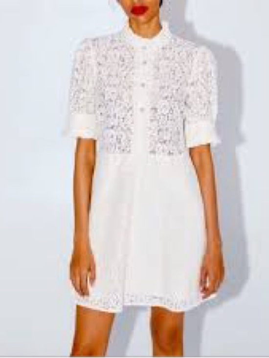 Zara Dresses & Skirts - Zara White Lace Short-Sleeve Mini Dress
